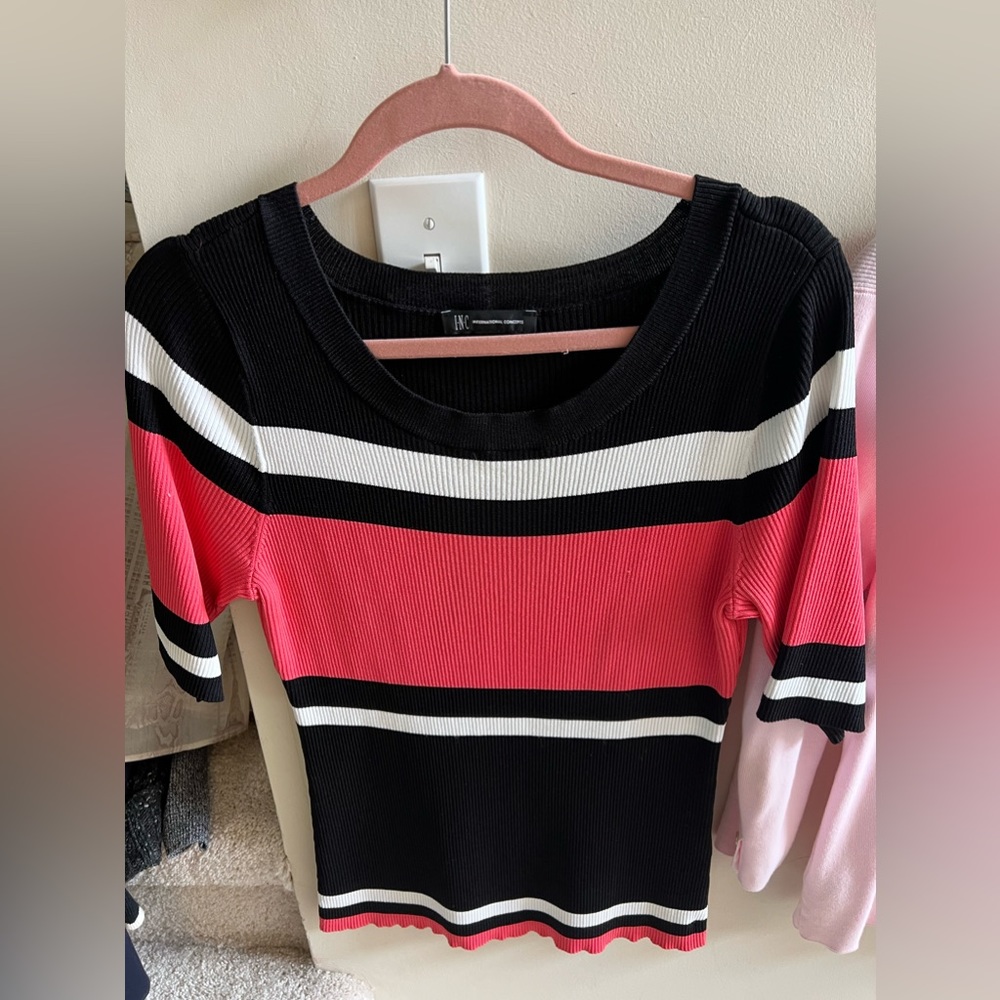 STRIPED SWEATER L